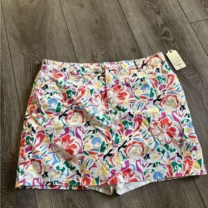 St. John Bay woman’s  lightweight multi floral skort